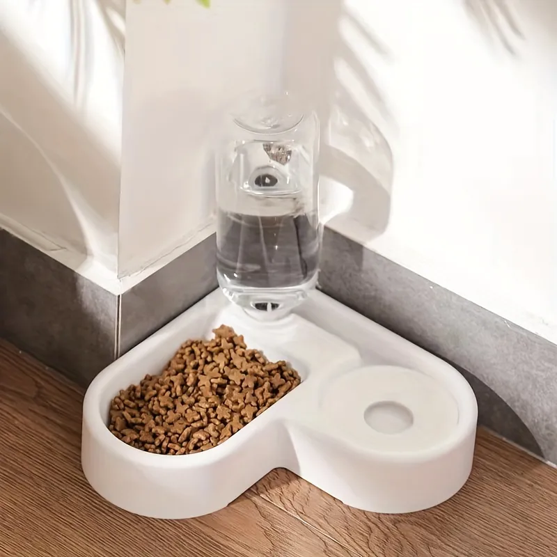 1pc Two-in-One Automatic Pet Feeder for Cats and Dogs - Convenient Food and Water Dispenser