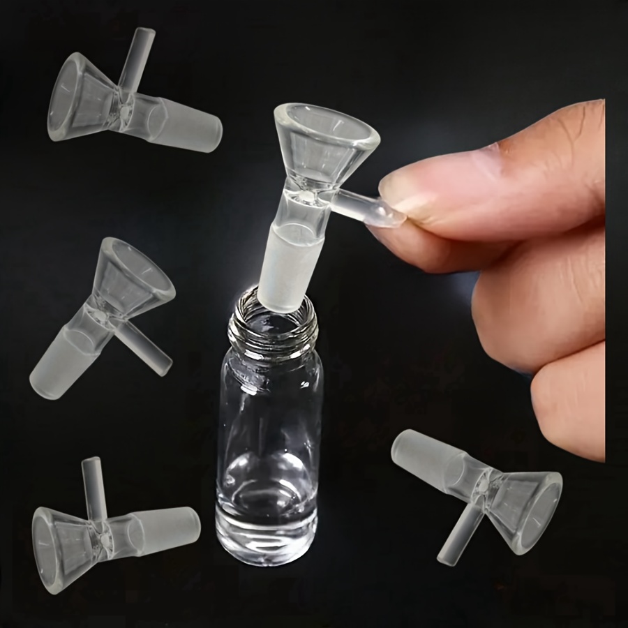 10 pack Mini Plastic Funnel Little Small Funnel Set Tiny Separatory Funnel  for Lab Bottles, Capsule, Sand Art, Essential Oils, Perfumes, Spices,  Powder(3color)