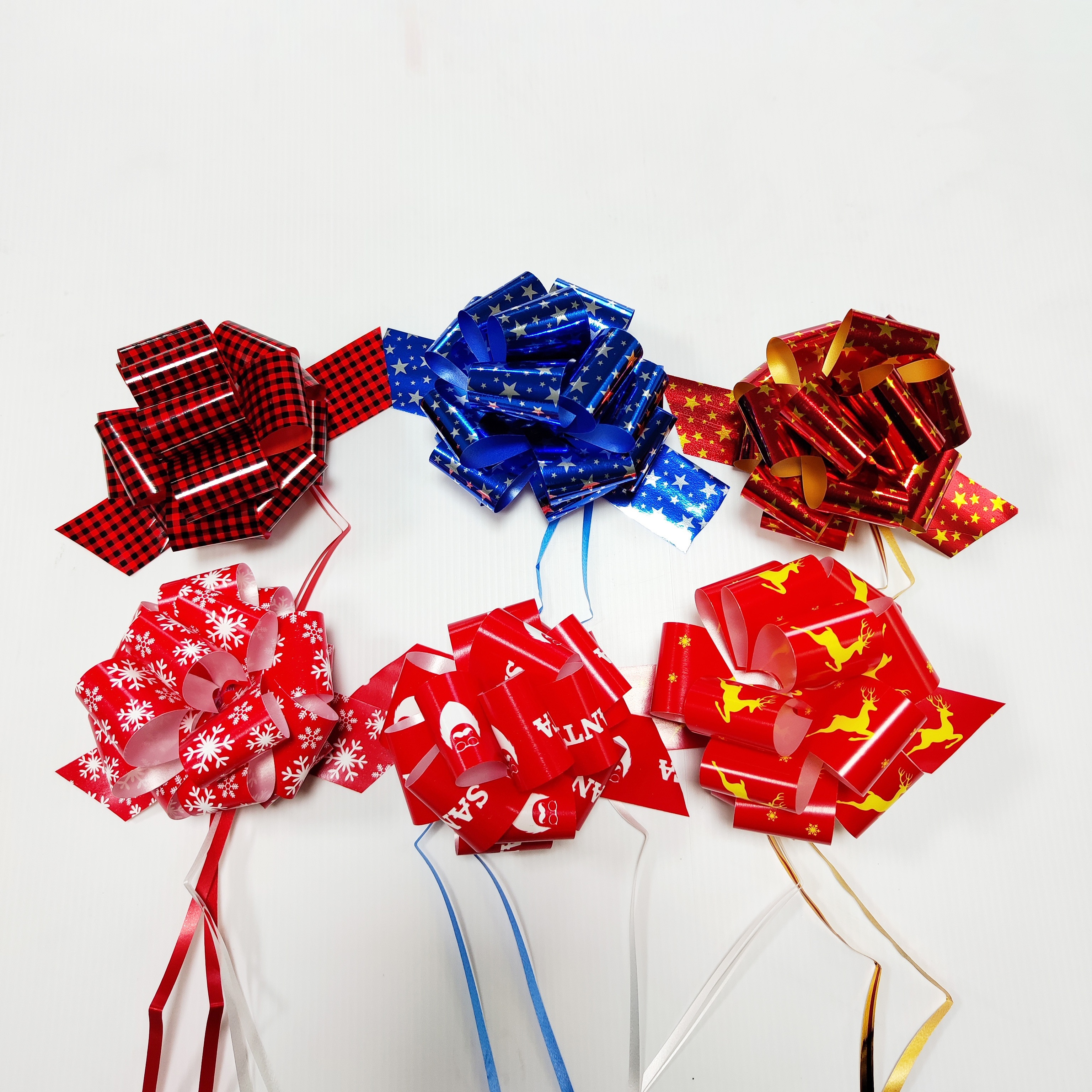  6PCS Pull Bows for Gift Wrapping,Red Pull Bows,for