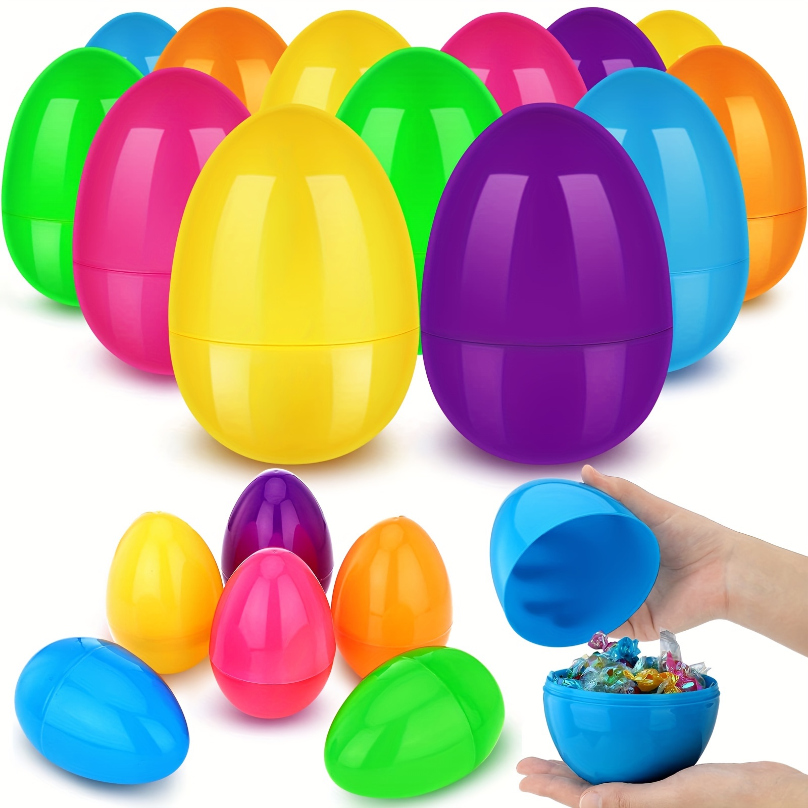 6 Unidades Huevos Pascua Gigantes 6 Pulgadas Huevos Plástico - Temu