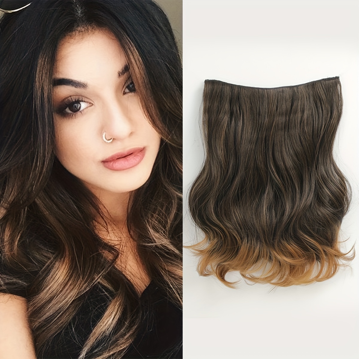 Curly Synthetic Hair Extensions for Daily Use
