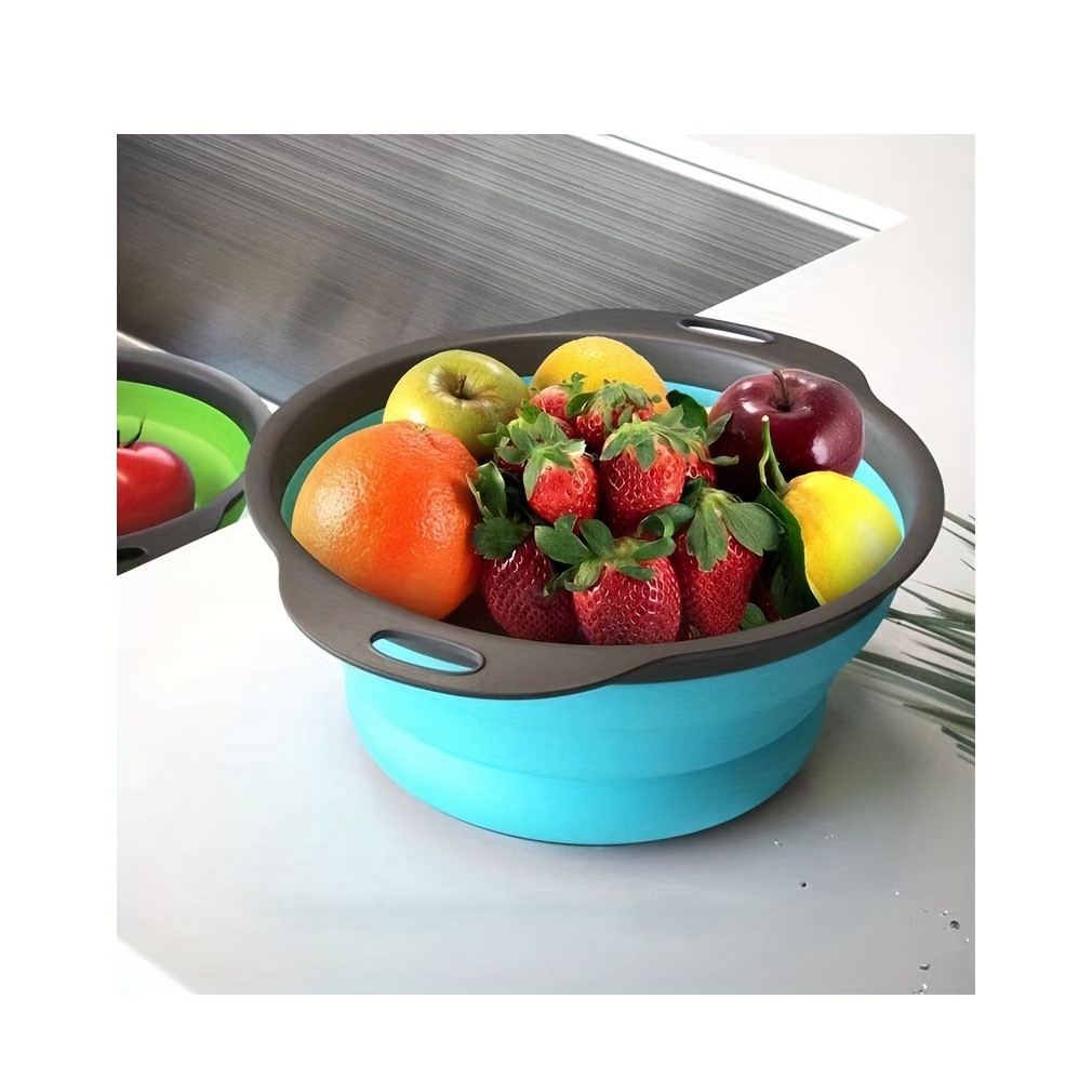 Collapsible fruit bowl washing fruit drain basket household fruit