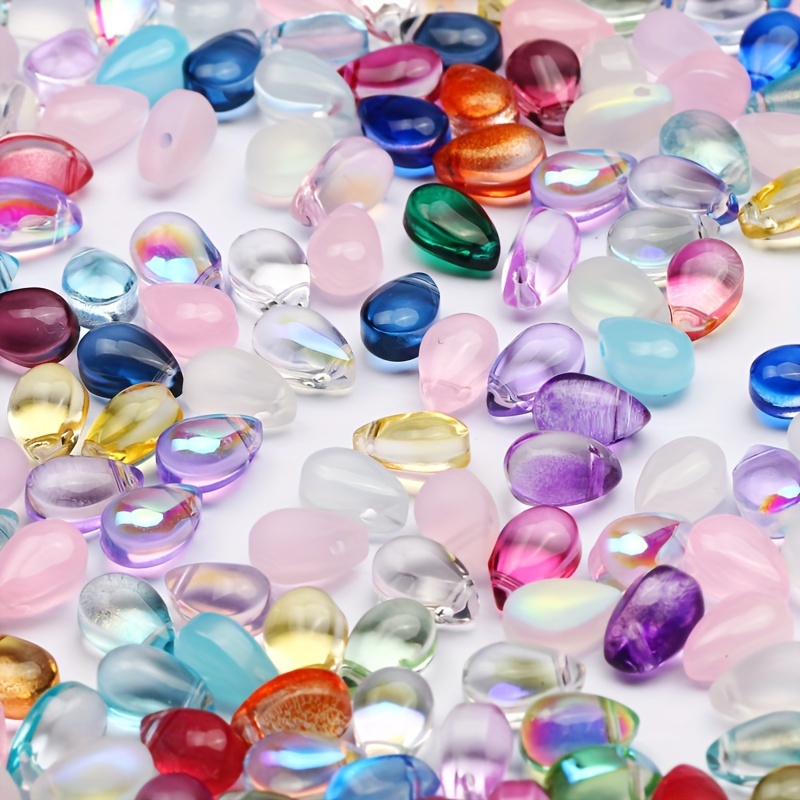 Multi color Water Tear Drop Shape Glass Crystal Beads - Temu