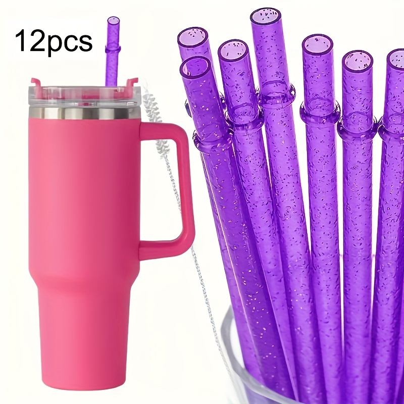 8Pcs Stanley Straws Replacement, 2 Cleaning Brushes, Reusable Straws  Compatible with Stanley 14/20/30/40 Oz Cup, Plastic Clear - AliExpress