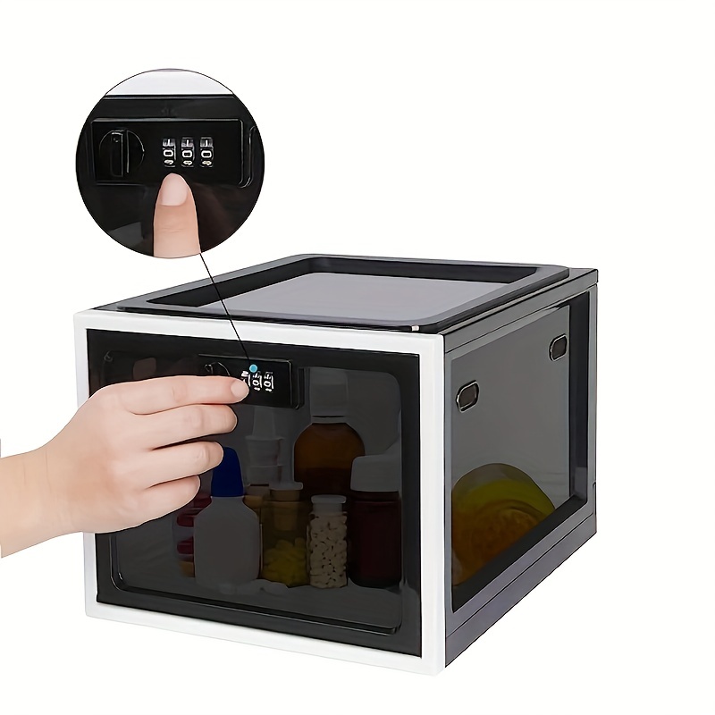 Lock Box For Safe Medication Storage, Large Refrigerator Storage Box For  Kitchen Food Safe 