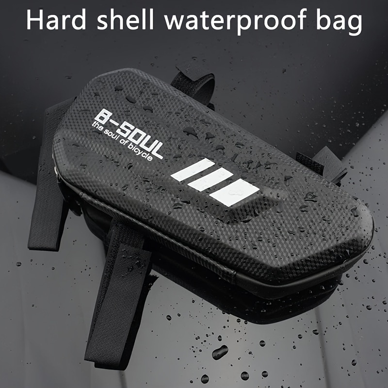 motorcycle tool bag hard shell triangle side case bag bicycle front beam bag riding storage bag motorcycle side storage bag waterproof rainproof details 3