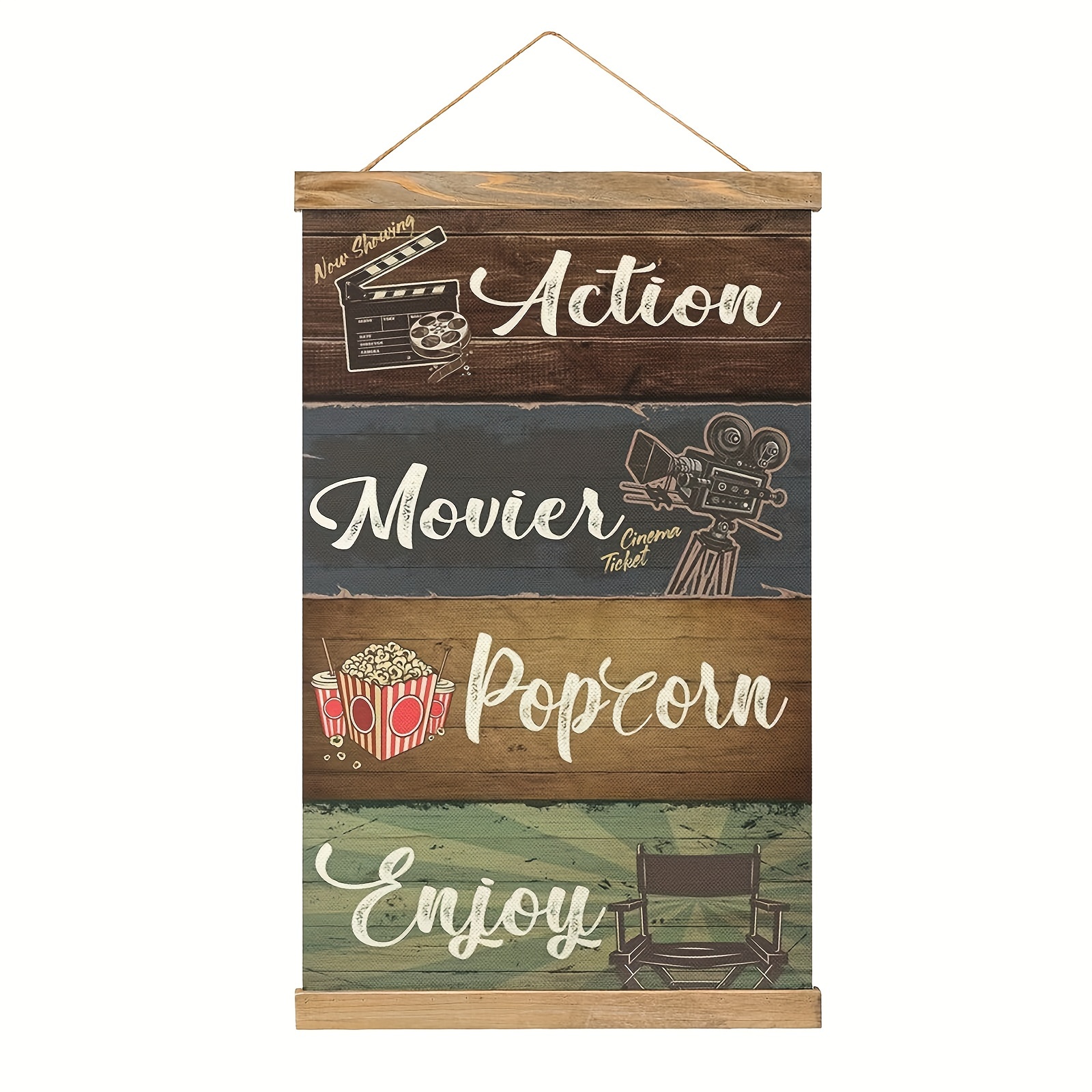 Vintage Movie Film Golden Wall Decor Rustic Movie Wall Film - Temu