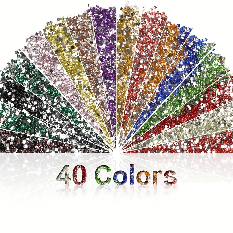 

5d Diamond Painting Beads - 40 Colors 40000 Pcs Square Sparkle Diamond Drill For Replacement For Missing Drills For Diy Crafts