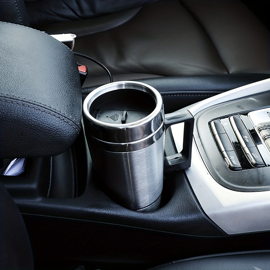 Travel Coffee Heated Mug 450Ml Car Based Heating Stainless Steel