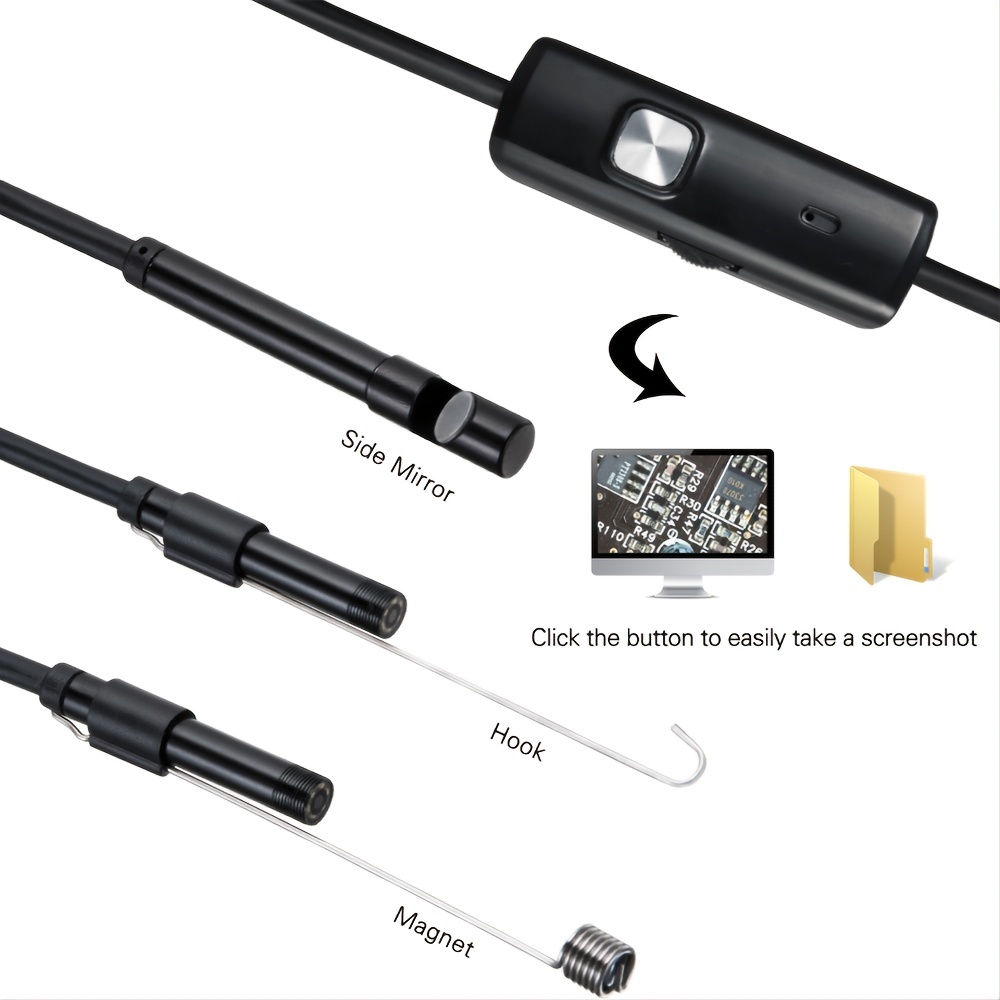 7mm 2mp 1080P Endoscope Camera Module USB with 8pc LEDs for Industrial  Application