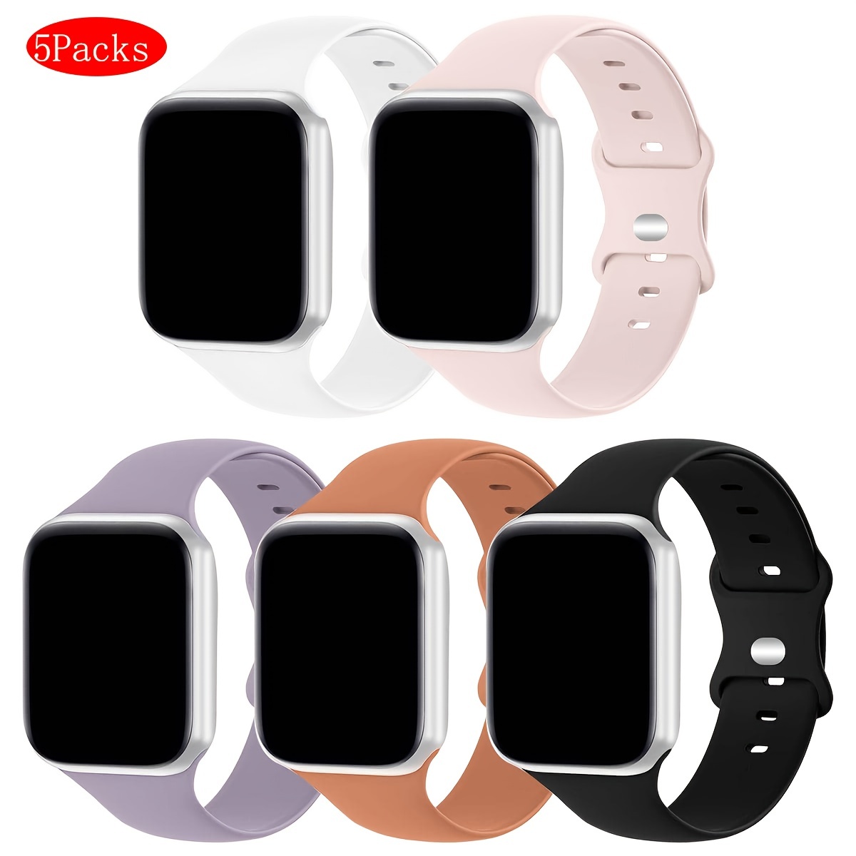 6 Pack Compatible with Apple Watch Band 38mm 40mm 41mm Women Men