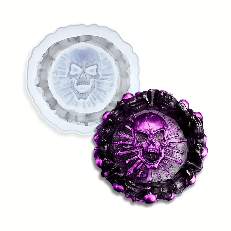 Resin Mold, Silicone Ashtray Mold Halloween Skull Diy Craft Gift Epoxy Resin  Casting Molds Jewelry Storage Mould For Party, Home Decoration - Temu