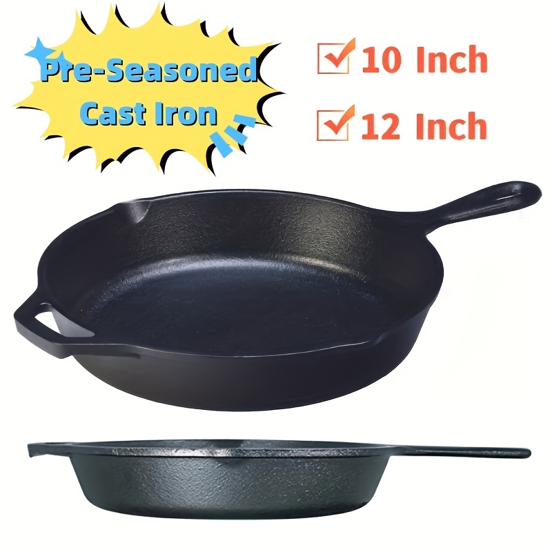Non stick Cast Iron Skillet For Gas Stove Top And Induction - Temu