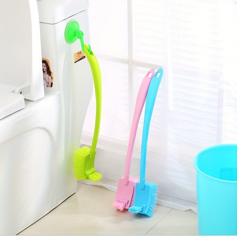 Double-sided Thickened Plastic Toilet Cleaning Brush - Long Handle