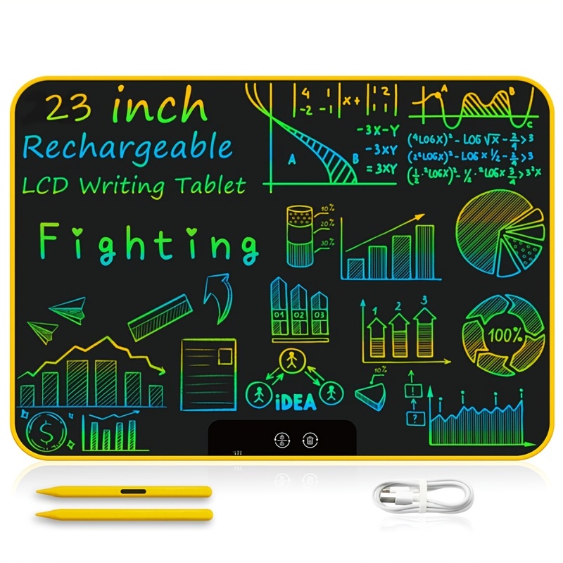 Rechargeable LCD Writing Tablet for Kids, 10 Inch Colorful Doodle Board,  Erasable Drawing Tablet Drawing Pad, Kids Educational Birthday Toys Gifts  for