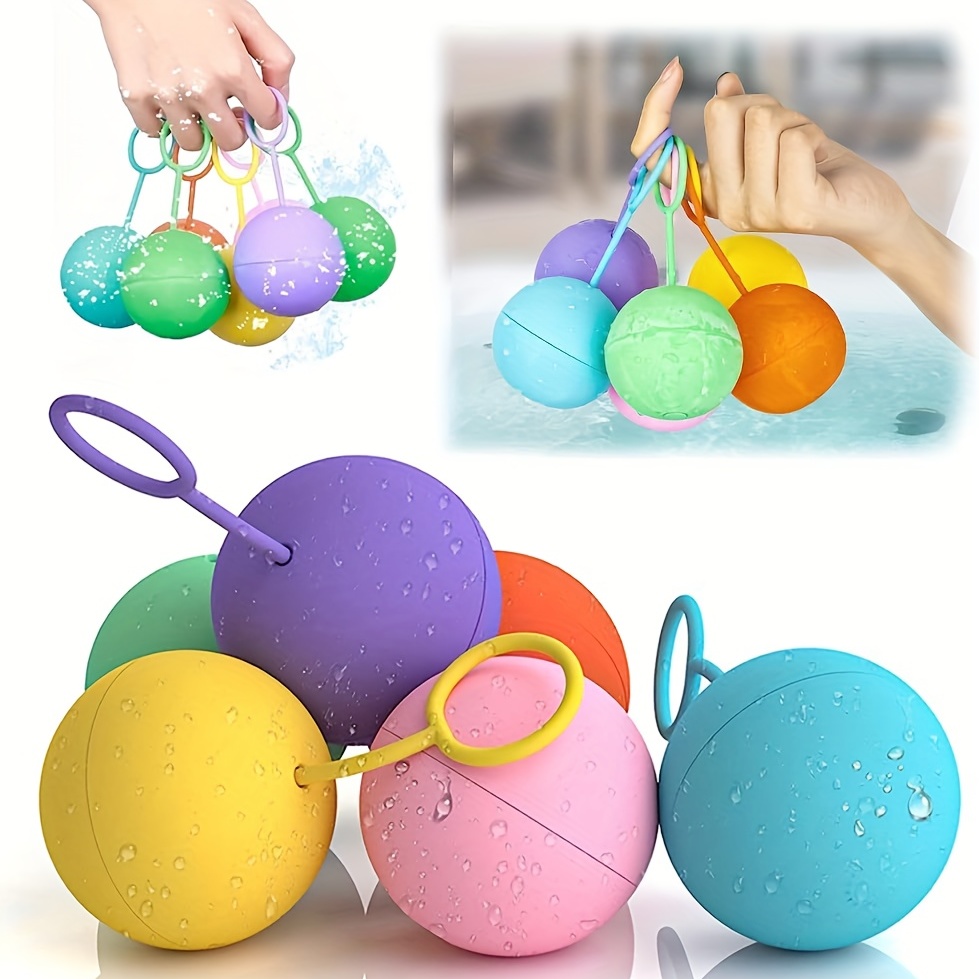 10PCS Ballons D'eau Réutilisable Rechargeable Ballon D'eau Remplissage  Rapide Auto Étanchéité Bombe D'eau Splash Boules pour Enfants Piscine -  AliExpress