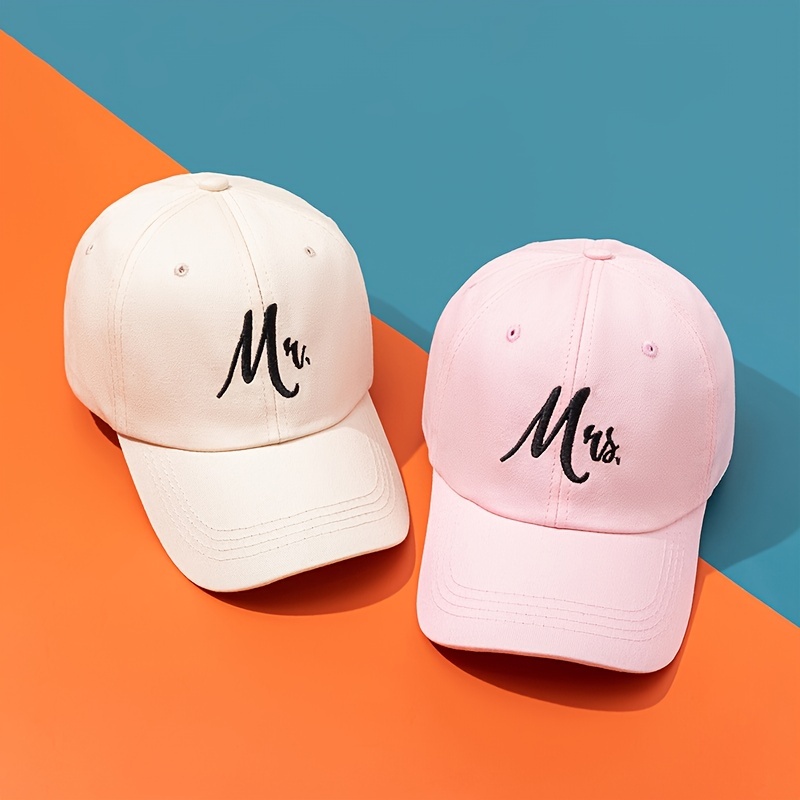 Mis. Baseball Solid Color Embroidery Cotton Sun Hat Man - Temu