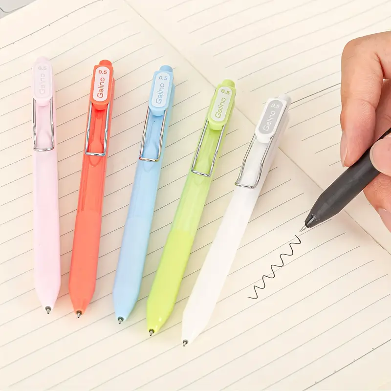 Aihao Retractable Cute Gel Pens Black Ink Fine Point Smooth - Temu