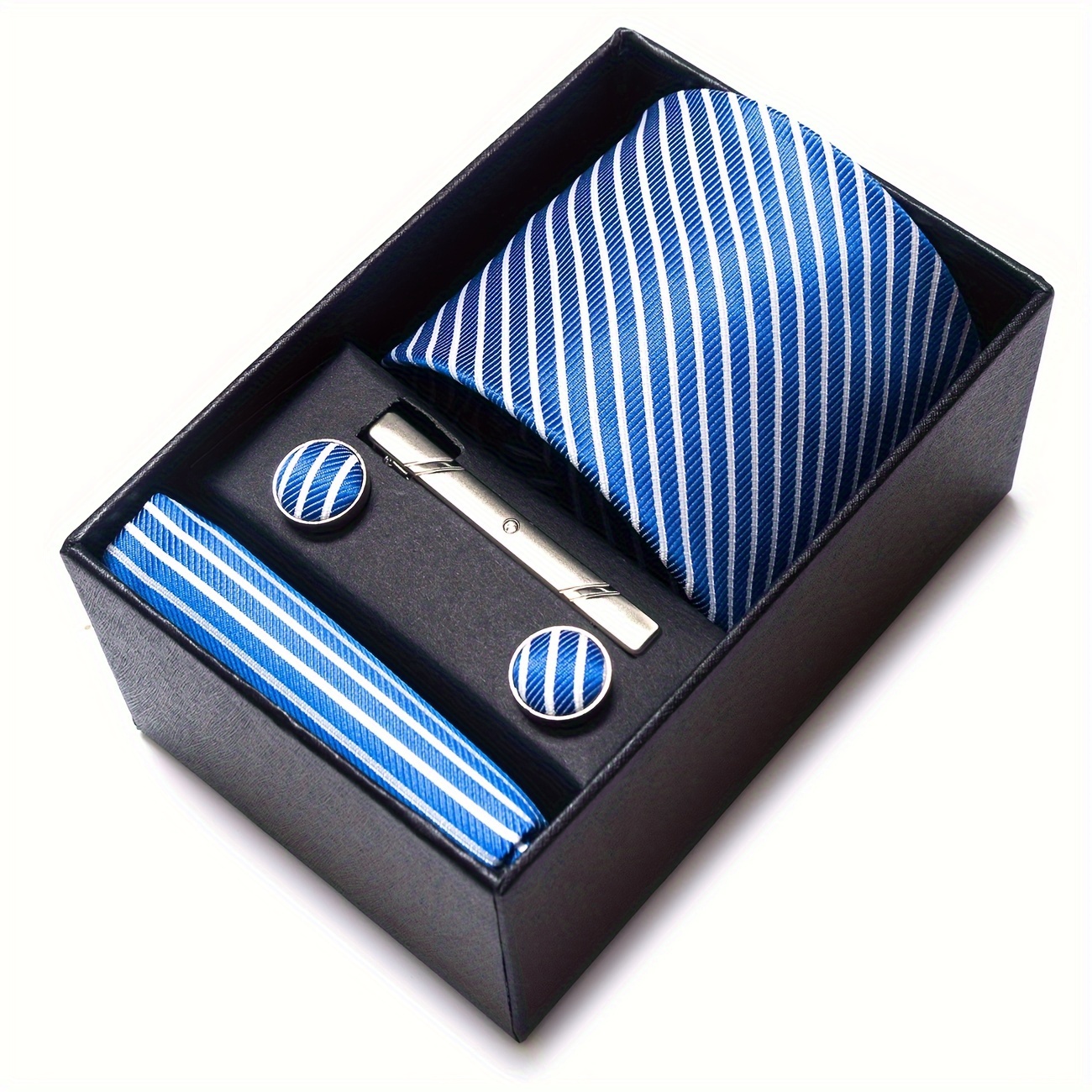 set tie pocket squares handkerchief cufflinks tie clip Temu Canada