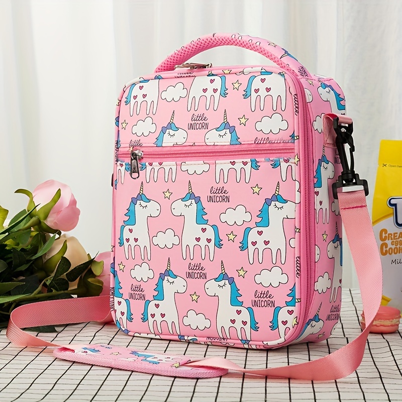 Lunch Box For Kids, Unicorn Print Insulated Lunch Bag, Portable Lunch Bag -  Temu