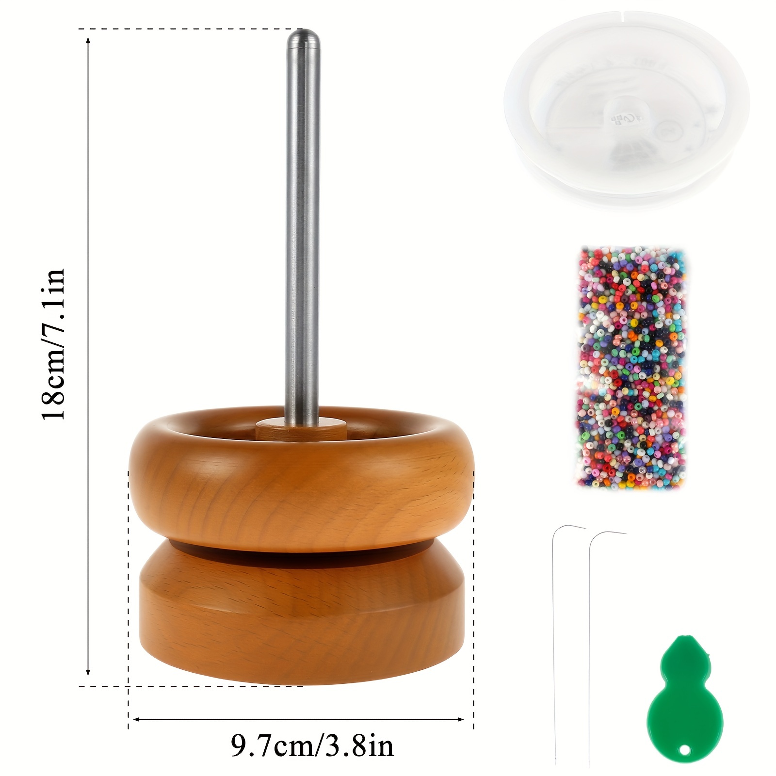 Bead Spinner for Jewelry Making Kit Wood Bracelet Necklace Spinner with  Quick Changed Trays and Beading Needles - AliExpress