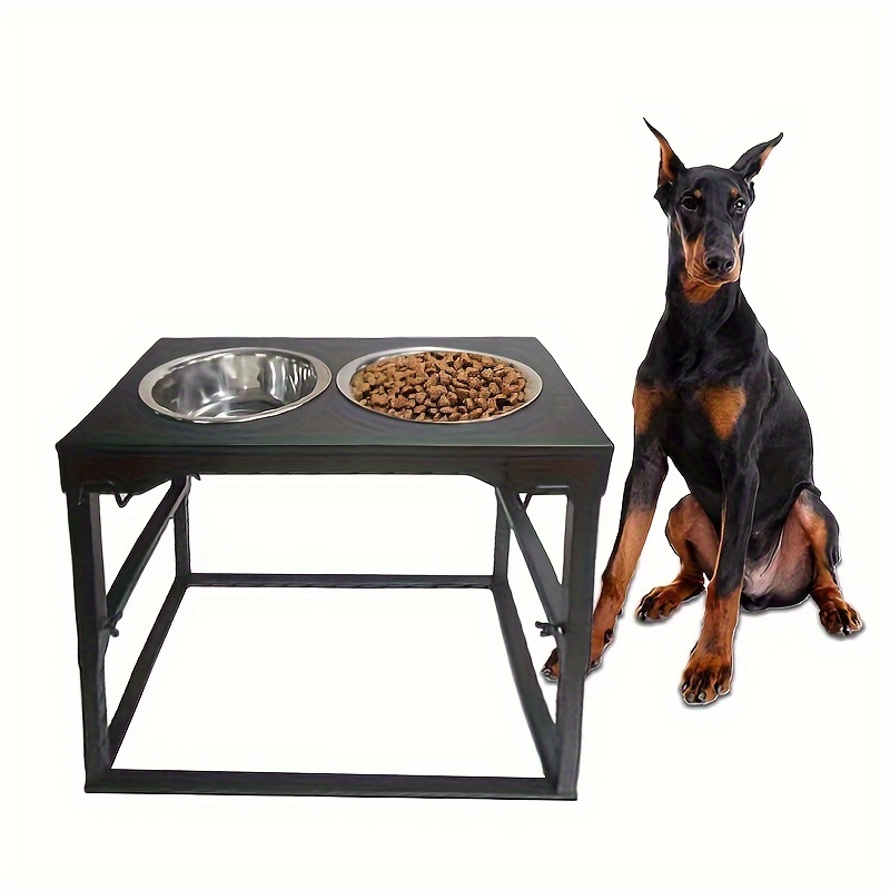 Chic Elevated Slow Feeder Dog Bowl Stand Set, Large Dog. Modern