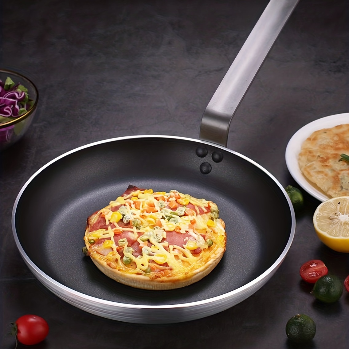 Non-stick Frying Pan Stone Wok, Pancake Egg Steak Frying Pot Pizza Pancake Pans  Cooking Tools Wok - Temu