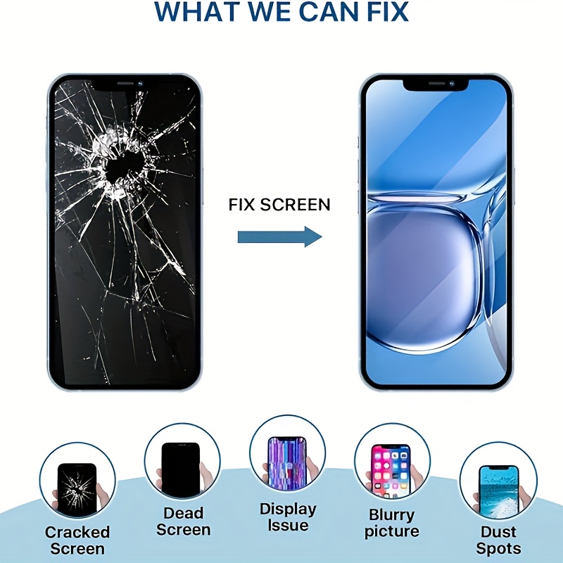  Reemplazo de pantalla LCD para iPhone 12/12 Pro de 6.1  pulgadas, digitalizador de pantalla táctil con kits de herramientas de  reparación completa, soporte (identificación facial y 3D táctil) :  Celulares y Accesorios