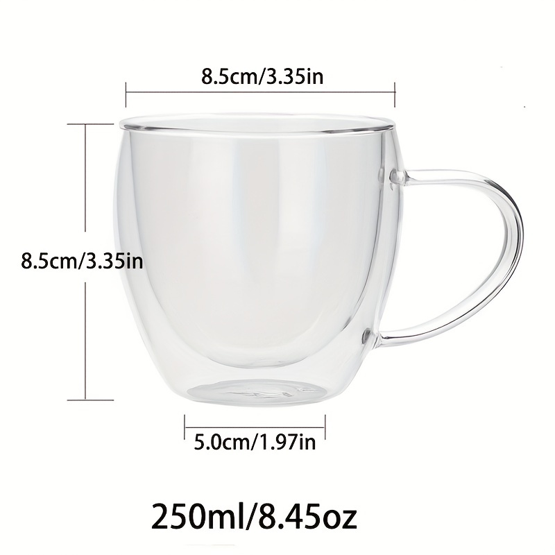 4 Piezas Tazas Café Vidrio Tazas Café Espresso Doble Pared - Temu