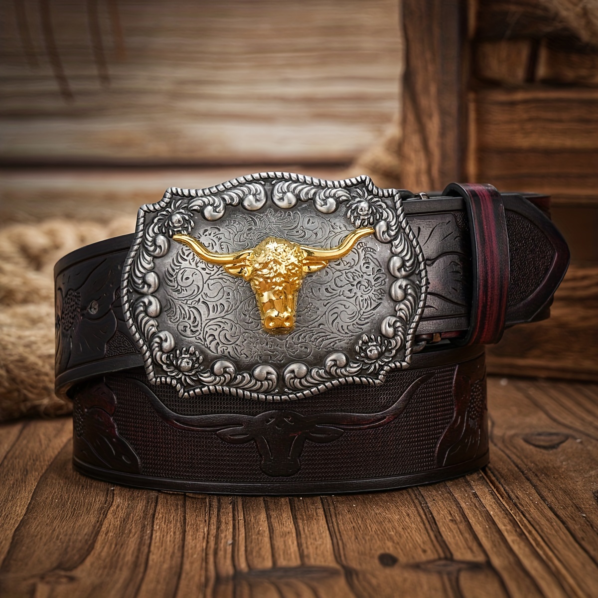 Western Belt Men - Temu