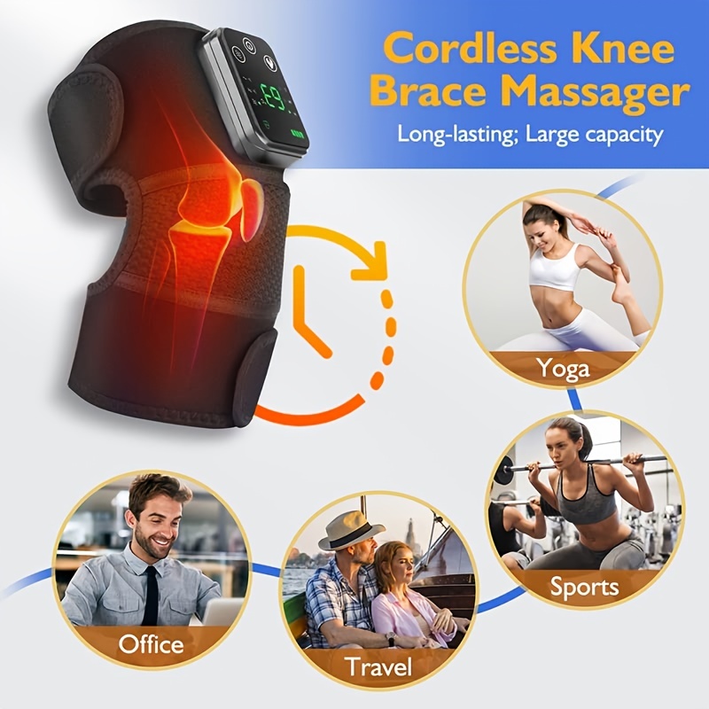 Knee Massager Electric Heating Vibration Knee Protector - Temu