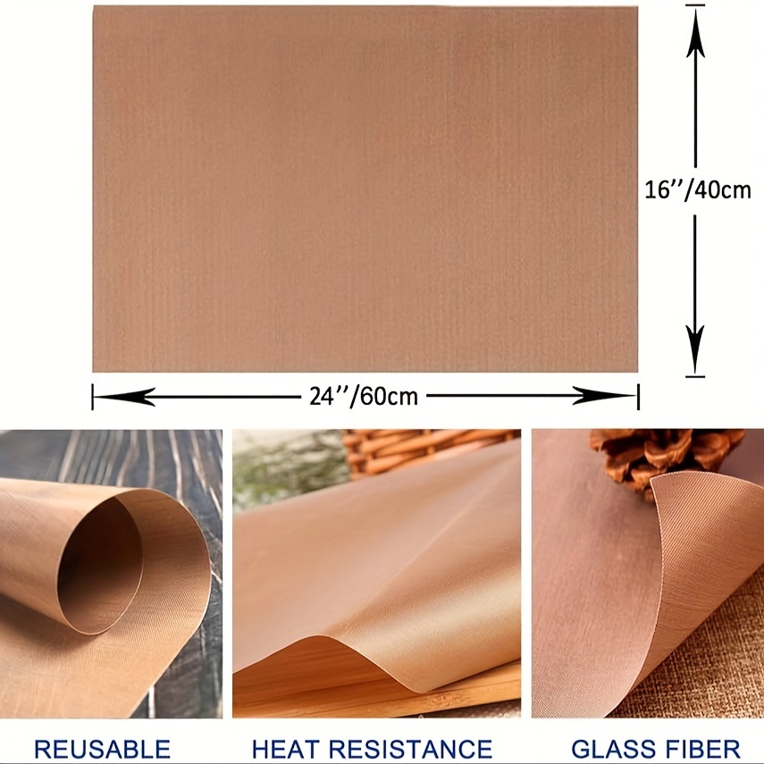 Teflon Sheets for Heat Press Transfers Sheet 16 inch x 24 inch Non Stick Reusable Heat Resistant Craft Baking Mat, Size: 16 x 24