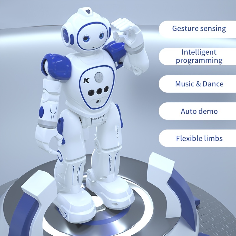 Robot RC para niños, robot inteligente programable con controlador  infrarrojo, juguetes, baile, canto, ojos LED, kit de robot de detección de  gestos