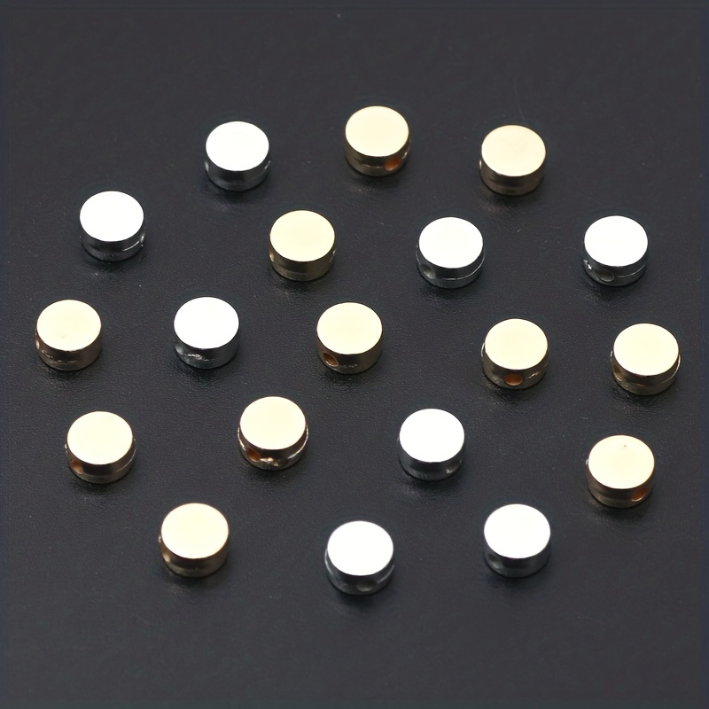 100pcs 6mm Random Mixed CCB Flat Round Spacer Beads