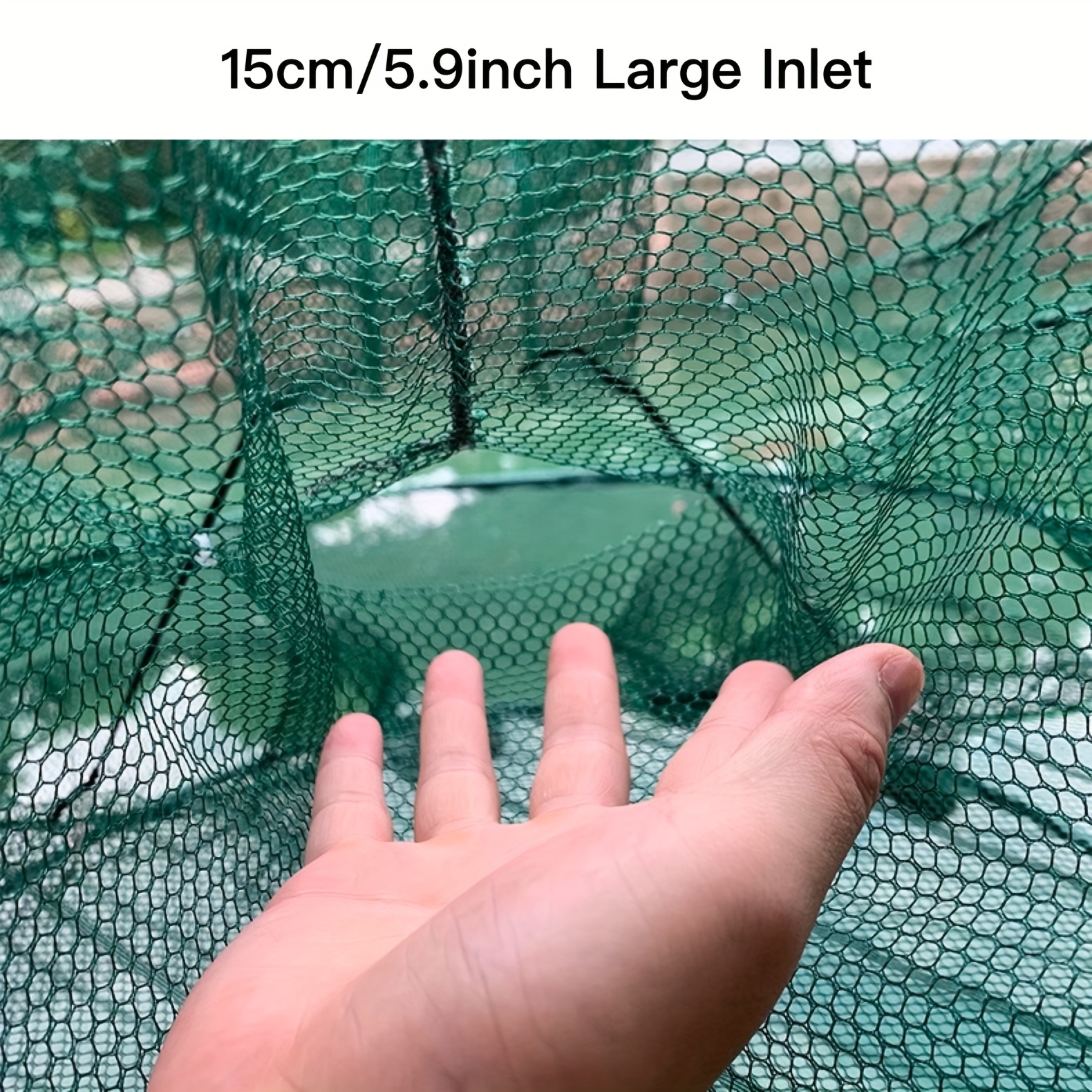 Double layer Anti escape Fishing Mesh Cage 7 Holes Ideal - Temu