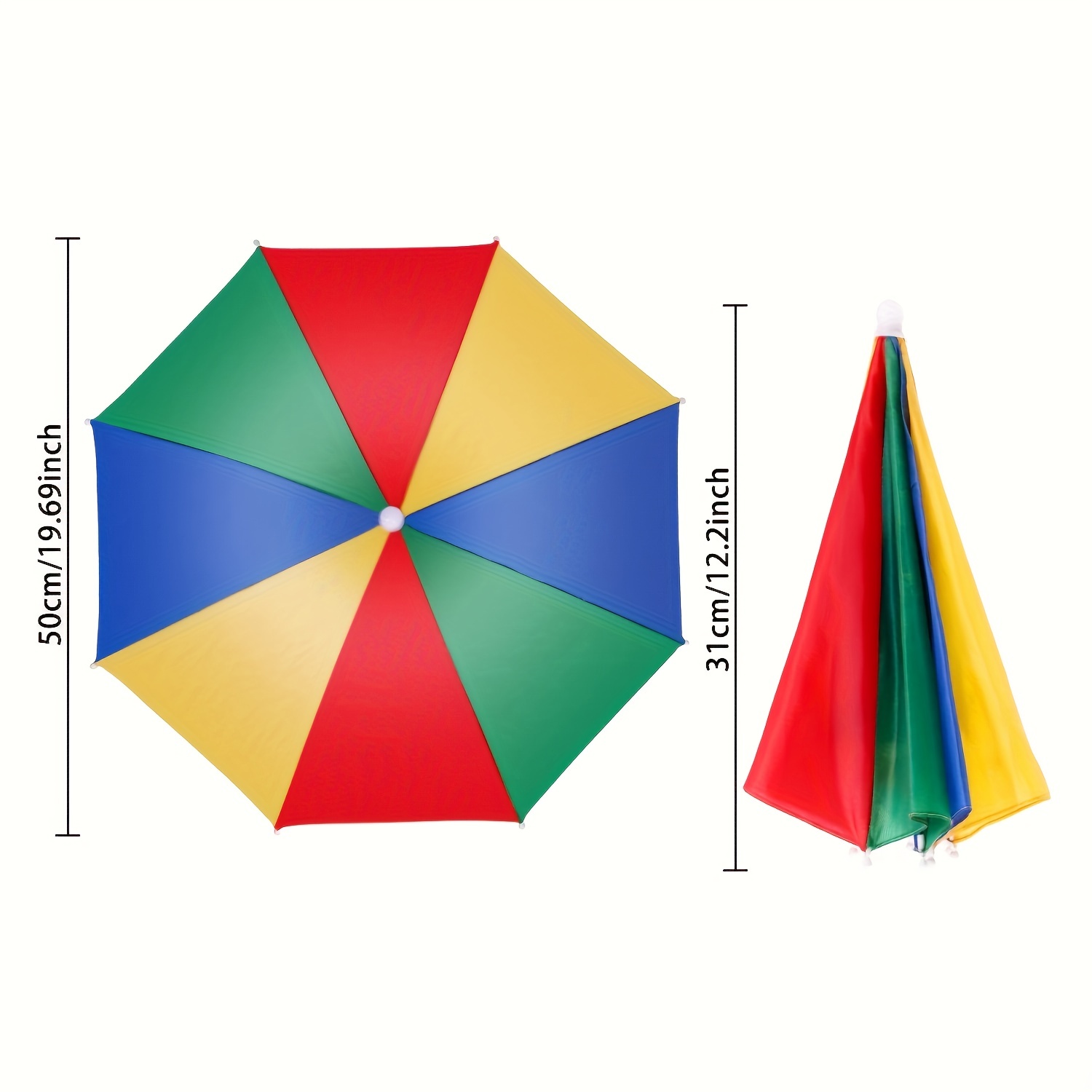 1 Paraguas Cabeza, Sombrero Protección Solar Acampar Aire Libre Pescando -  Deporte Aire Libre - Temu