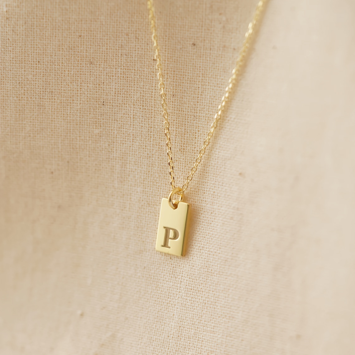 Alphabet Plate Necklace