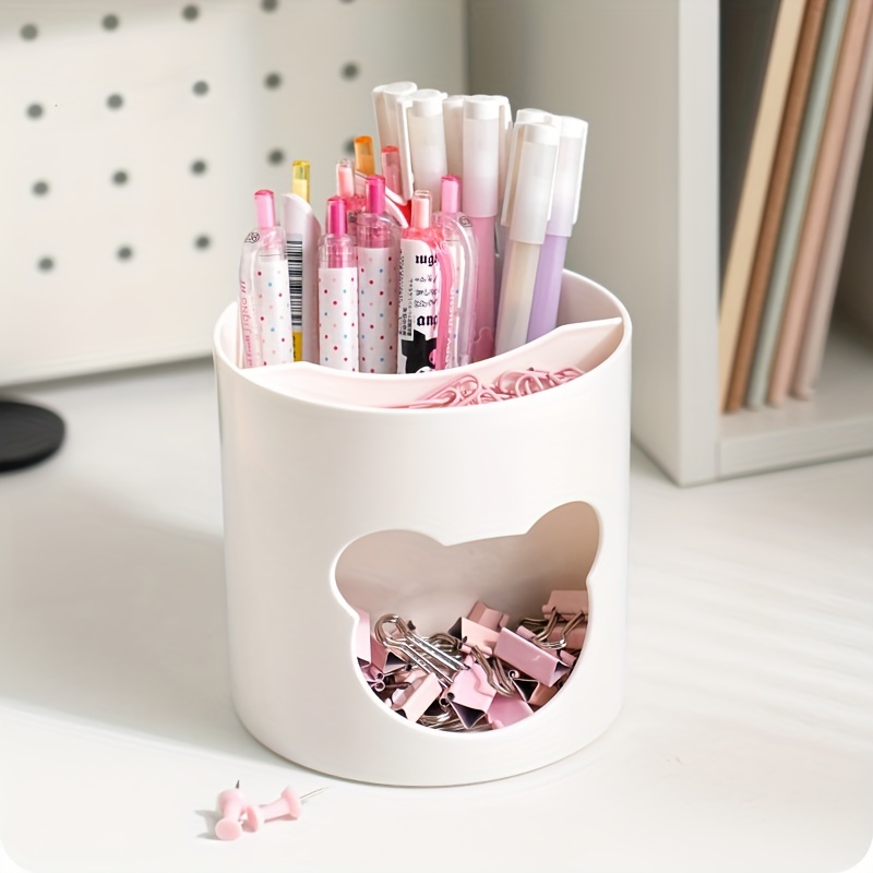 Pen Holder for Desk Cute - Ceramic Pencil Holder for Cool Work Desk Accessories, Cute Office Supplies Gifts for Women and Men, Pen Pencil Cup
