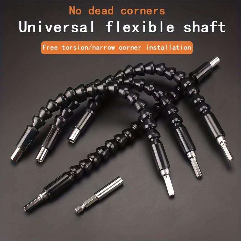 Elastic Drill Bit Extension Length Bendable Flexible Joint Head Shaft  Flexible Bit Extension Flexible Extension Bit Holder Tools