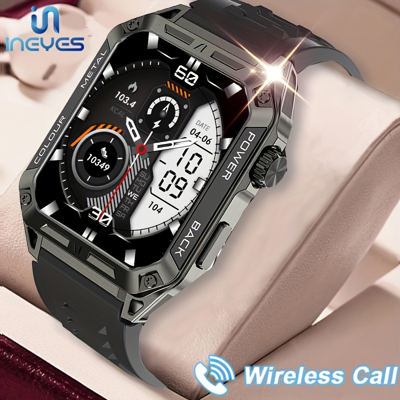 Smart Watch Men Answer/make Calls Hd Military Fitness - Temu