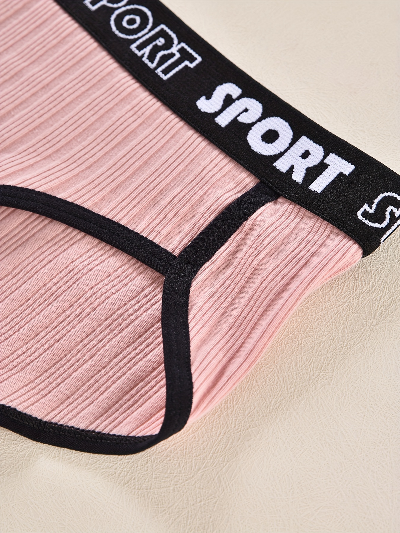 Letter Tape Briefs Comfy Breathable Stretchy - Temu