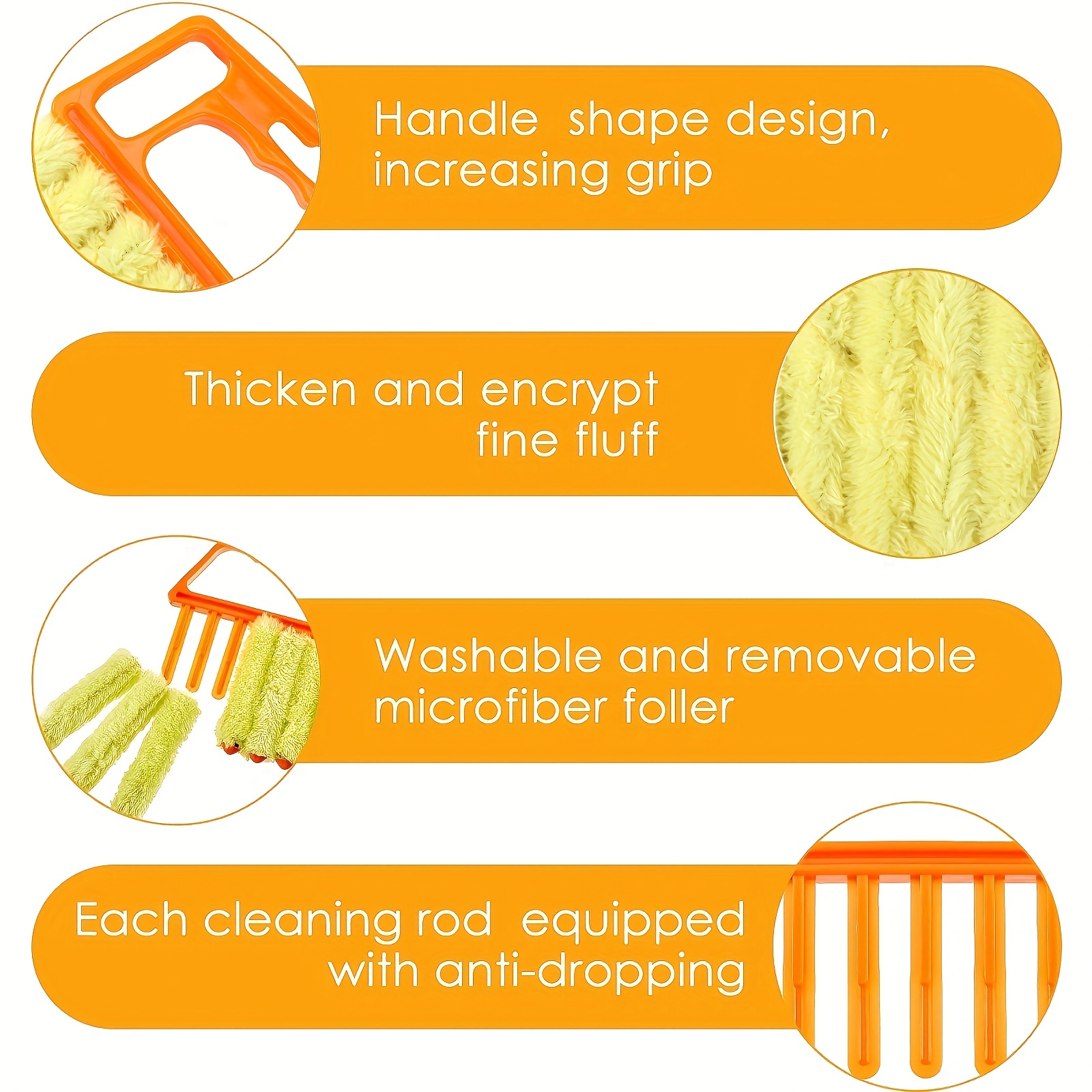 Blind Cleaner Duster Tool 7 Finger Dusting Cleaner Tool Temu