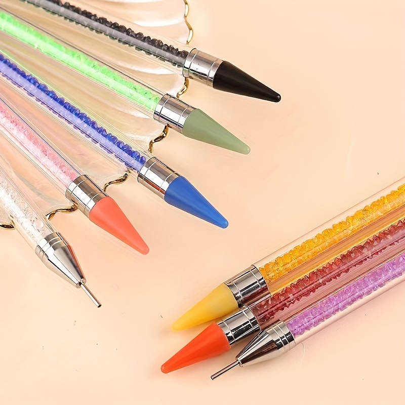 Double Head Acrylic Nail Point Drill Crayons Self-adhesive