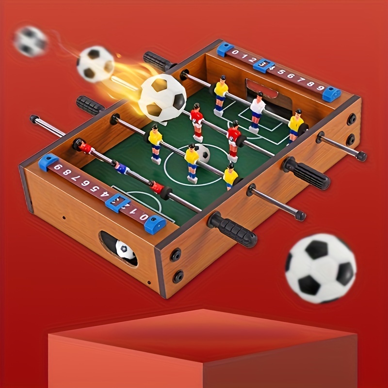  Mini futbolín para adultos y niños, pelota de fútbol, juego  familiar, tablero de juguete para sala de juegos, bar : Deportes y  Actividades al Aire Libre
