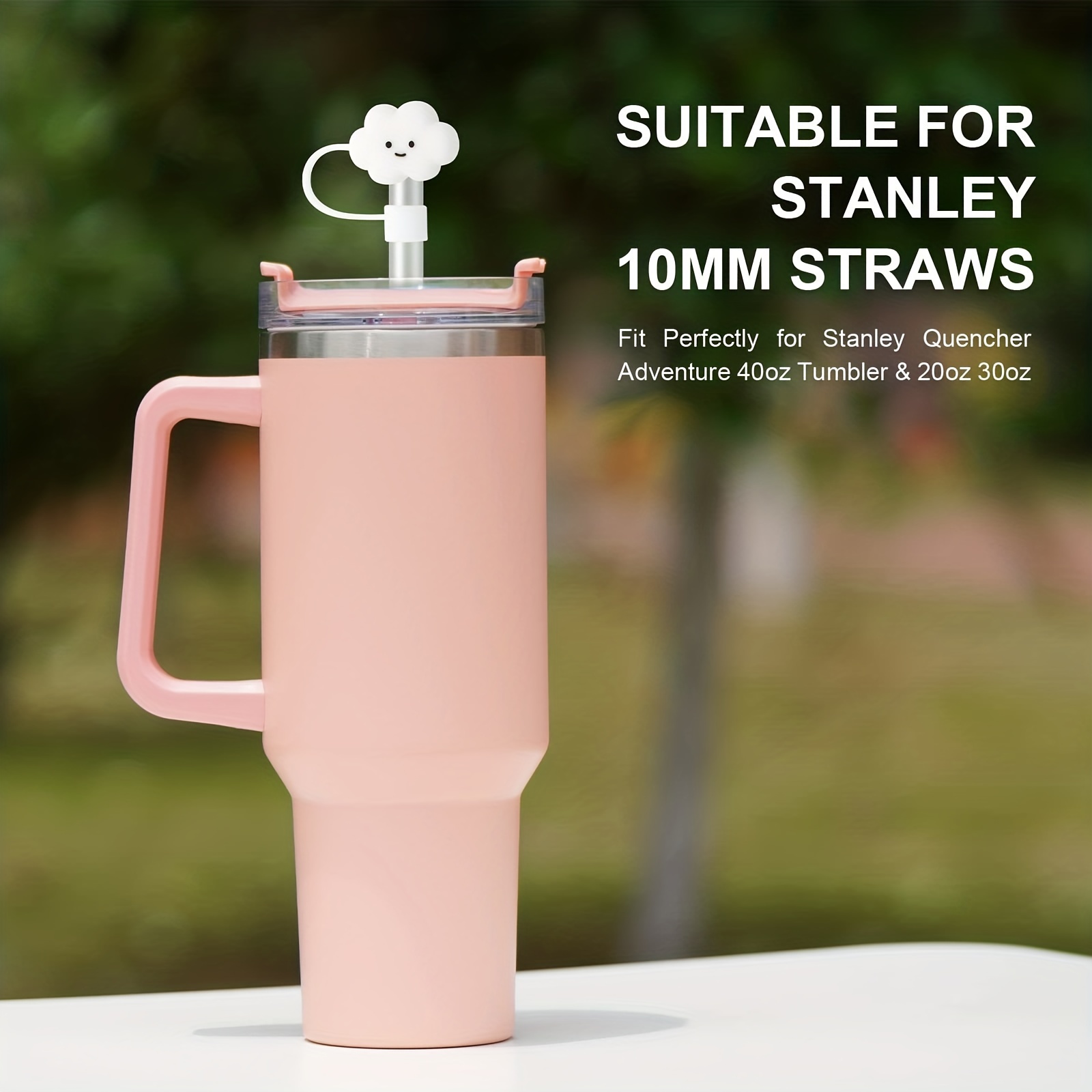 Straw Cover for Stanley Cup Tumbler-Cloud Straw Tip Covers Cap