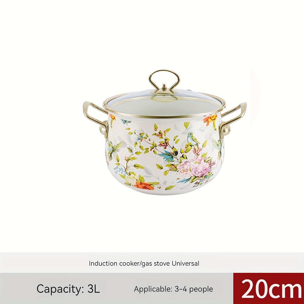 premium enamel soup pot with dual handles high temperature resistant large capacity for   boiling versatile for gas or     home and restaurant kitchens details 13