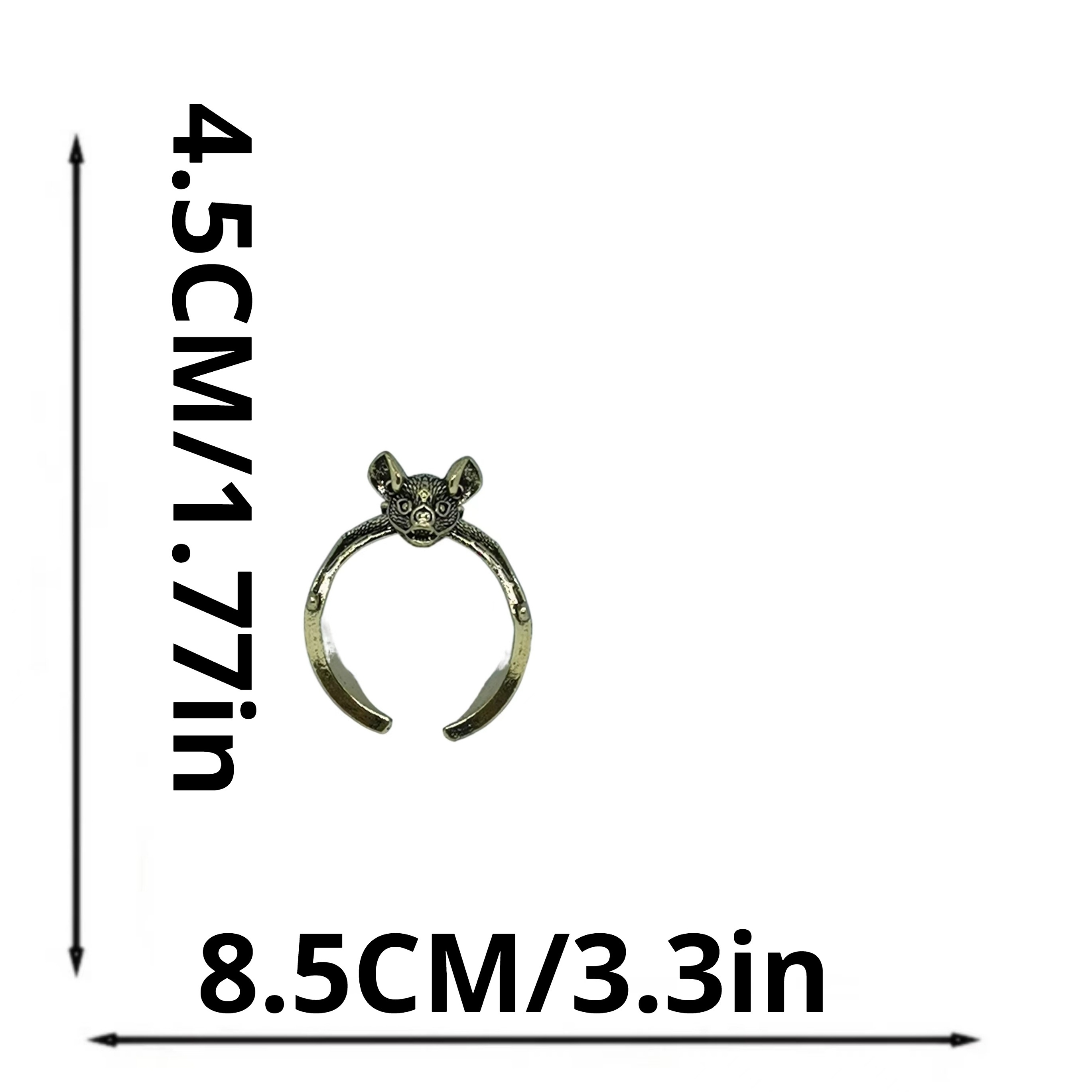Men's Bat Ring Adjustable Punk Hip Hop Ring