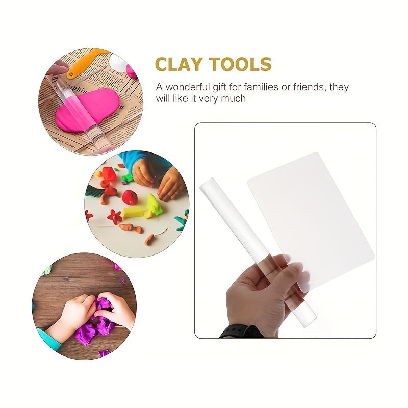 Clay Tools Set - Acrylic Clay Roller, Rolling Pin, And Backing Board For  Shaping And Sculpting