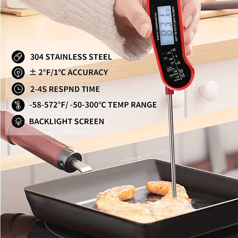 Accurate Instant Read Digital Bbq Thermometer Perfect - Temu
