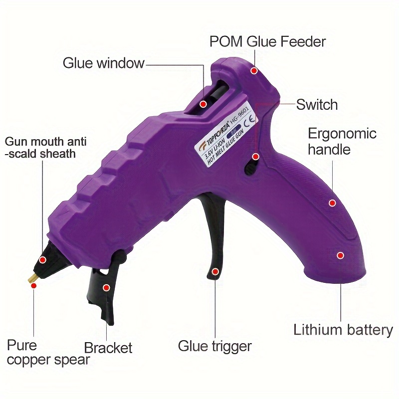 Mini Hot Melt Glue Gun 20W with 15 Pcs 7mm Glue Sticks for DIY